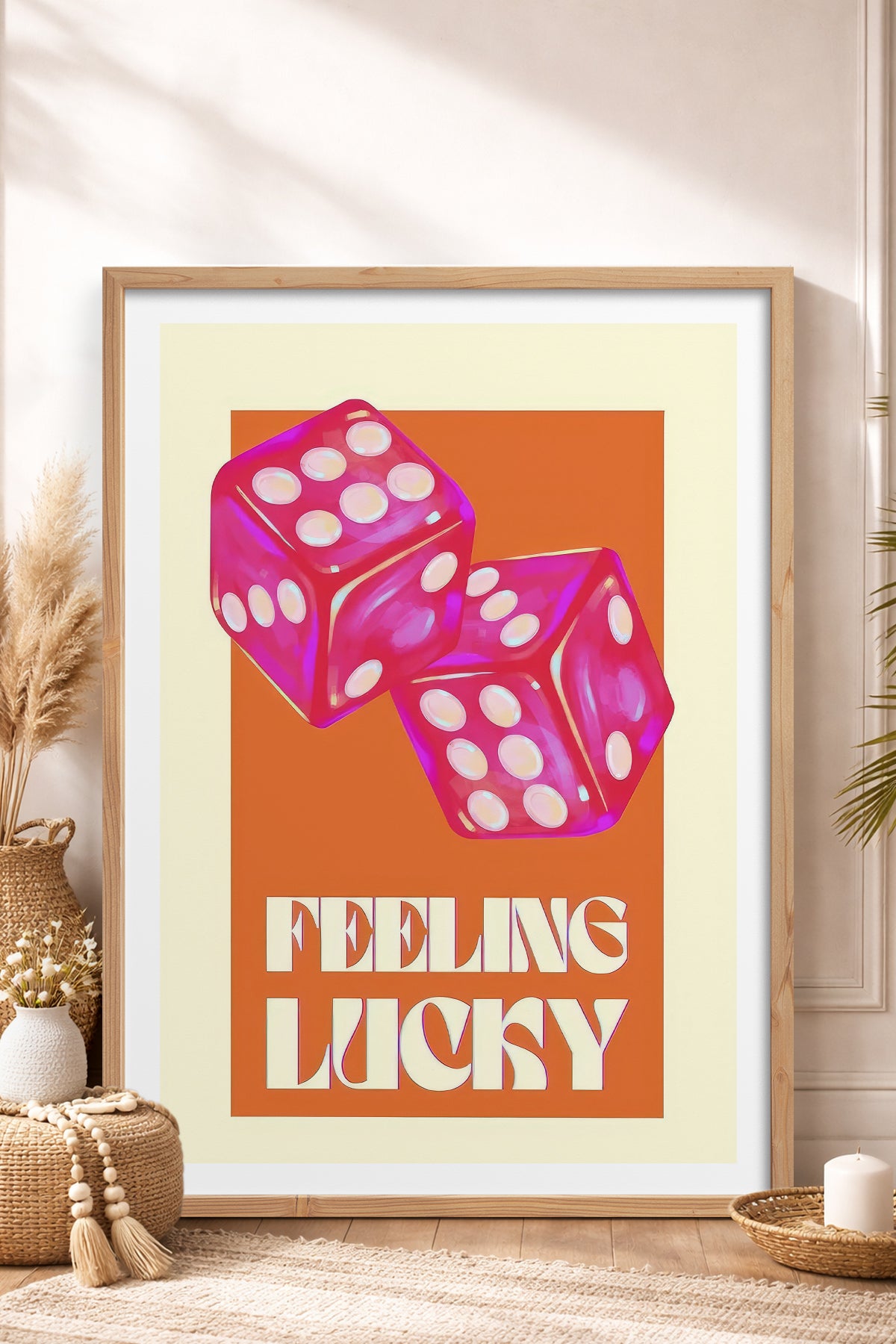 HOMEPACK Ahşap Çerçeveli Tablo Çerçeveli Poster Sanatsal Modern Duvar Dekoru TK-998