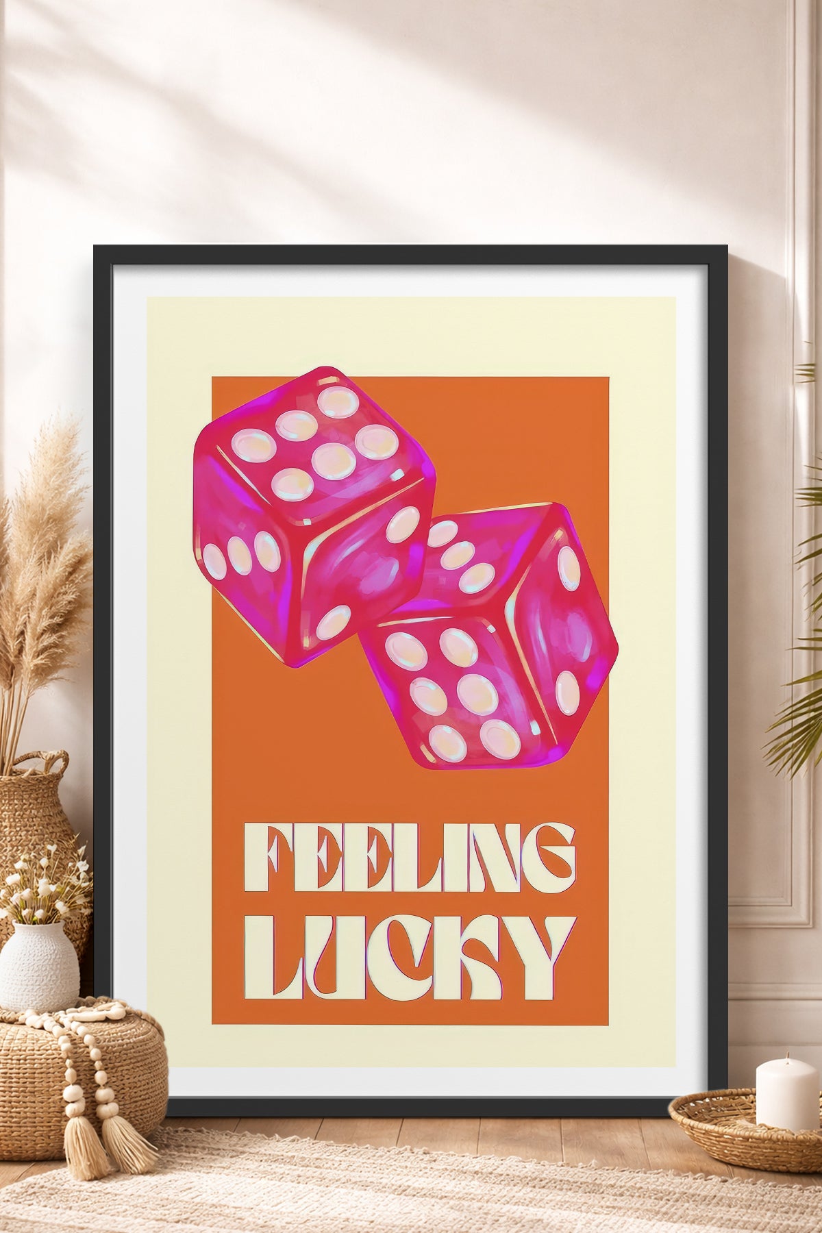 HOMEPACK Ahşap Çerçeveli Tablo Çerçeveli Poster Sanatsal Modern Duvar Dekoru TK-998