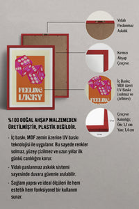 HOMEPACK Ahşap Çerçeveli Tablo Çerçeveli Poster Sanatsal Modern Duvar Dekoru TK-998