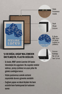 HOMEPACK Ahşap Çerçeveli Tablo Çerçeveli Poster Sanatsal Modern Duvar Dekoru TK-999