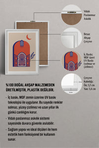 HOMEPACK Ahşap Çerçeveli Tablo Çerçeveli Poster Sanatsal Modern Duvar Dekoru TK-1235