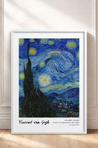 HOMEPACK Ahşap Çerçeveli Tablo Çerçeveli Poster Sanatsal Modern Duvar Dekoru VAN GOGH-01