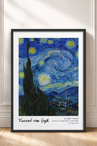 HOMEPACK Ahşap Çerçeveli Tablo Çerçeveli Poster Sanatsal Modern Duvar Dekoru VAN GOGH-01