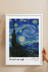 HOMEPACK Ahşap Çerçeveli Tablo Çerçeveli Poster Sanatsal Modern Duvar Dekoru VAN GOGH-01