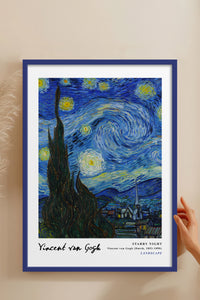 HOMEPACK Ahşap Çerçeveli Tablo Çerçeveli Poster Sanatsal Modern Duvar Dekoru VAN GOGH-01