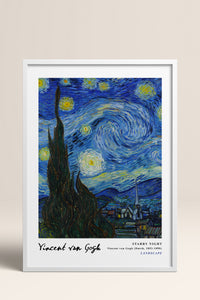 HOMEPACK Ahşap Çerçeveli Tablo Çerçeveli Poster Sanatsal Modern Duvar Dekoru VAN GOGH-01