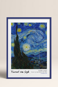 HOMEPACK Ahşap Çerçeveli Tablo Çerçeveli Poster Sanatsal Modern Duvar Dekoru VAN GOGH-01