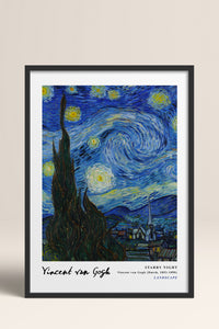 HOMEPACK Ahşap Çerçeveli Tablo Çerçeveli Poster Sanatsal Modern Duvar Dekoru VAN GOGH-01