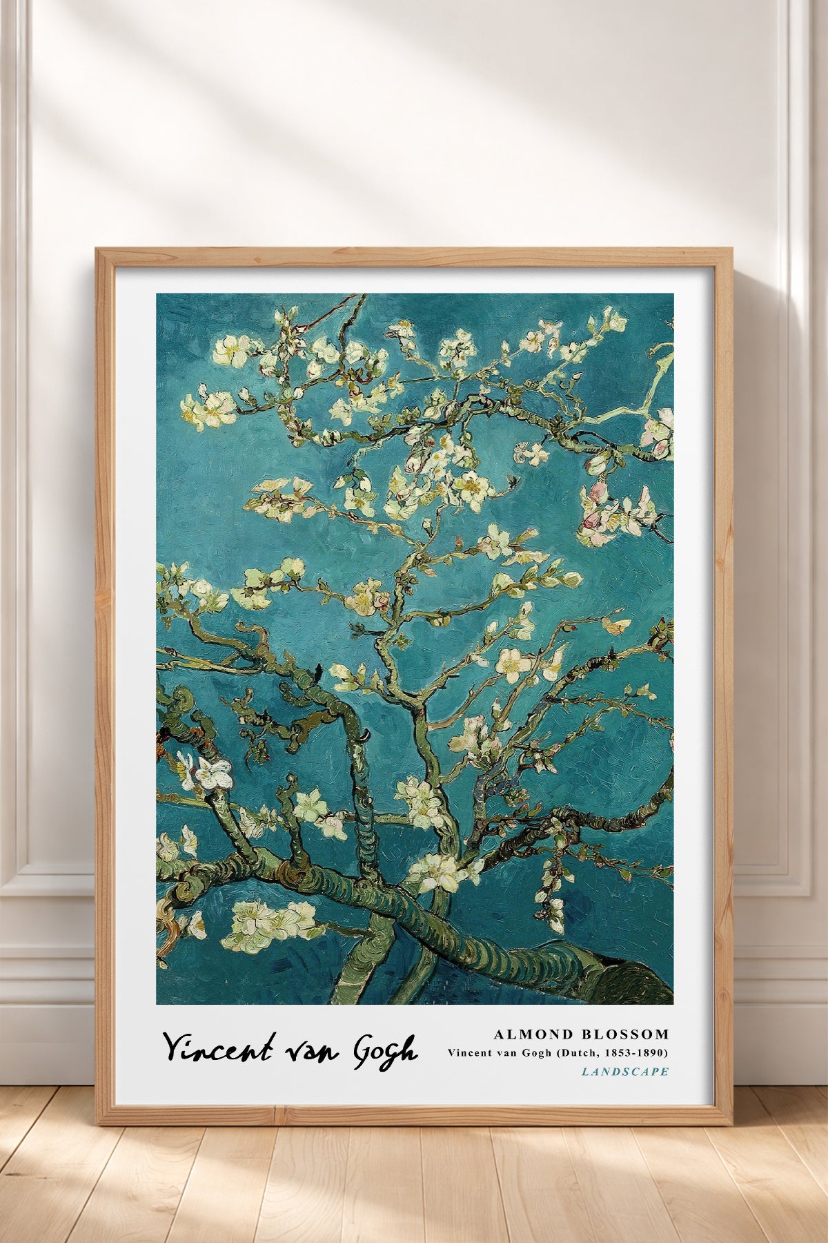 HOMEPACK Ahşap Çerçeveli Tablo Çerçeveli Poster Sanatsal Modern Duvar Dekoru VAN GOGH-02