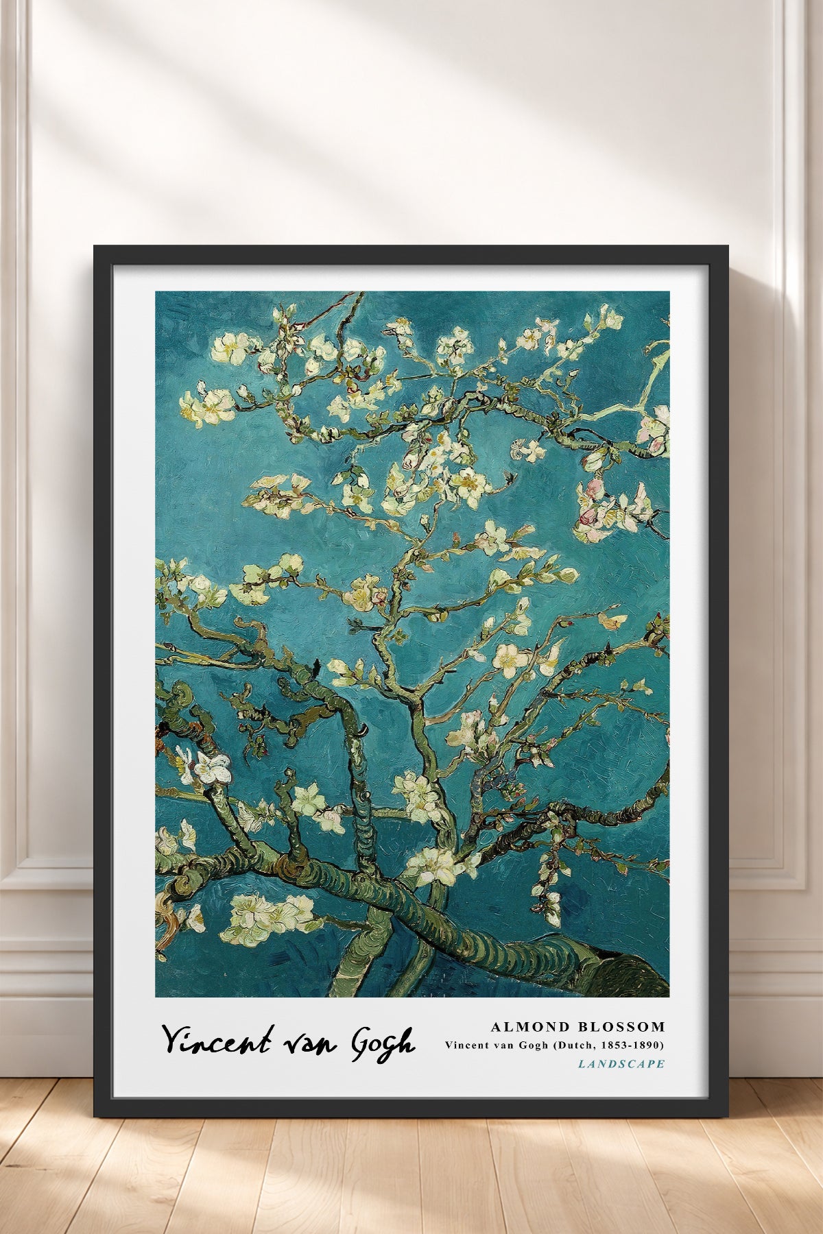 HOMEPACK Ahşap Çerçeveli Tablo Çerçeveli Poster Sanatsal Modern Duvar Dekoru VAN GOGH-02