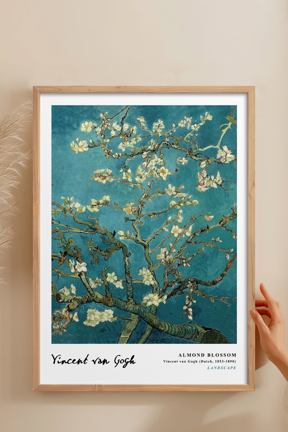 HOMEPACK Ahşap Çerçeveli Tablo Çerçeveli Poster Sanatsal Modern Duvar Dekoru VAN GOGH-02