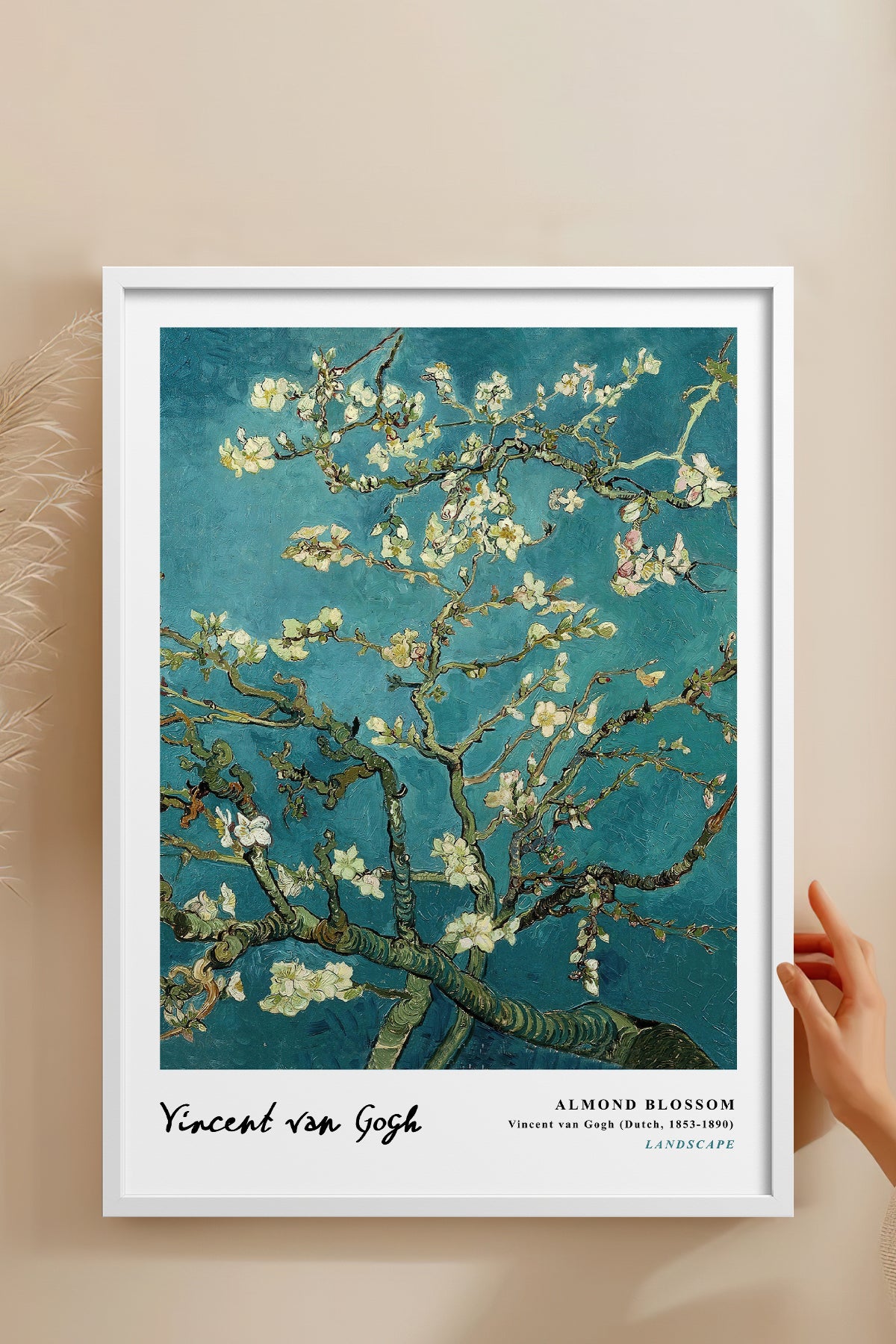HOMEPACK Ahşap Çerçeveli Tablo Çerçeveli Poster Sanatsal Modern Duvar Dekoru VAN GOGH-02