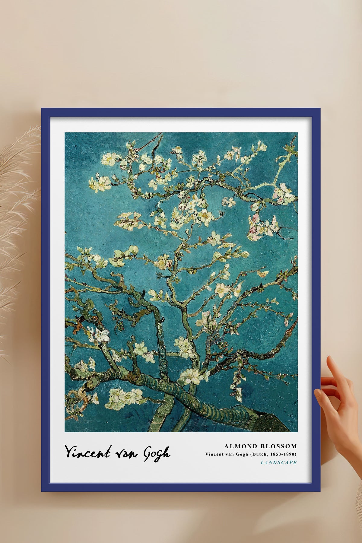 HOMEPACK Ahşap Çerçeveli Tablo Çerçeveli Poster Sanatsal Modern Duvar Dekoru VAN GOGH-02