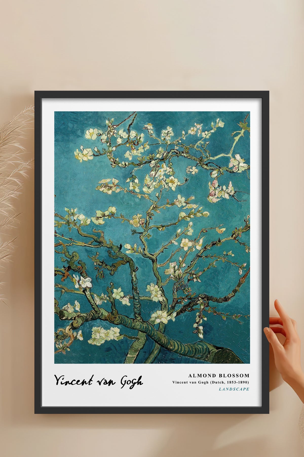 HOMEPACK Ahşap Çerçeveli Tablo Çerçeveli Poster Sanatsal Modern Duvar Dekoru VAN GOGH-02