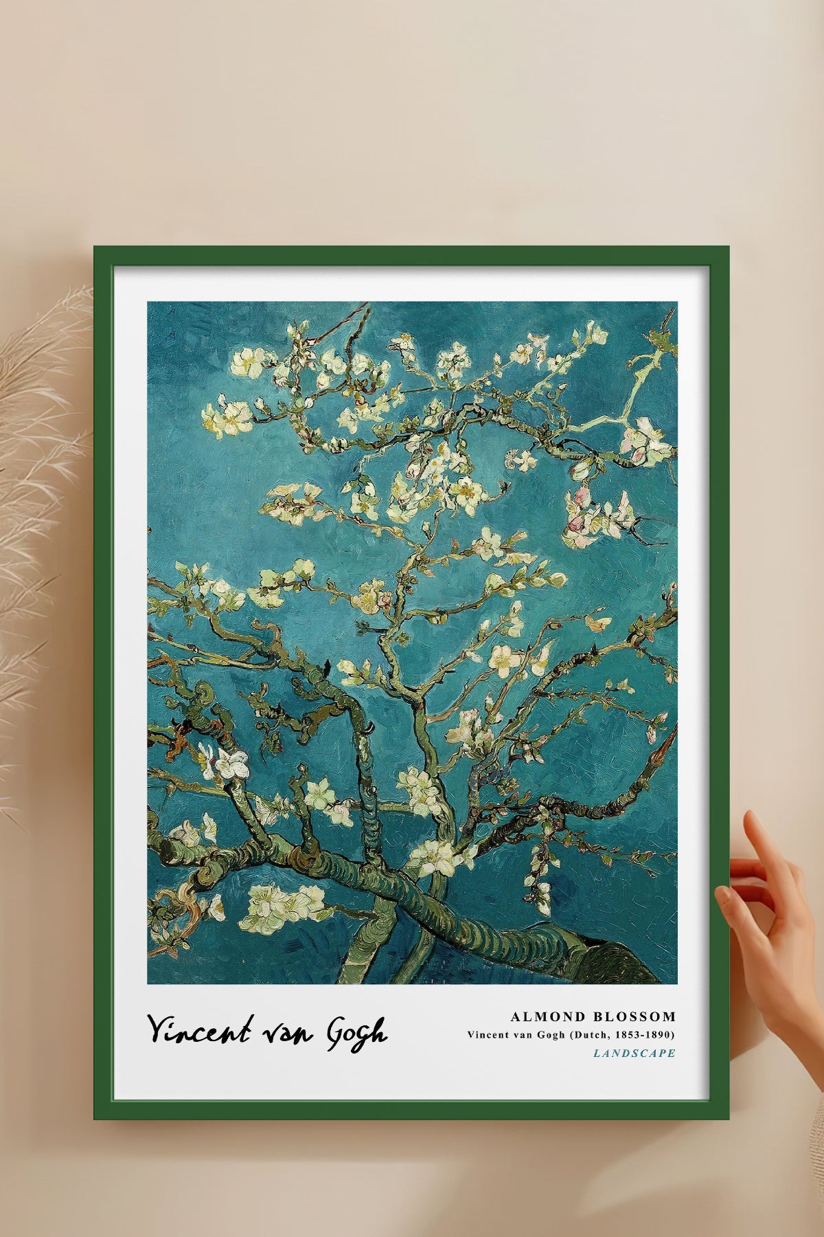 HOMEPACK Ahşap Çerçeveli Tablo Çerçeveli Poster Sanatsal Modern Duvar Dekoru VAN GOGH-02