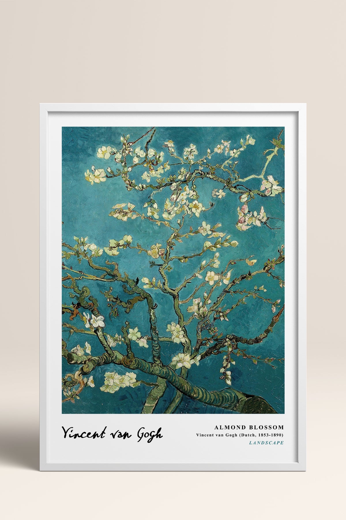 HOMEPACK Ahşap Çerçeveli Tablo Çerçeveli Poster Sanatsal Modern Duvar Dekoru VAN GOGH-02