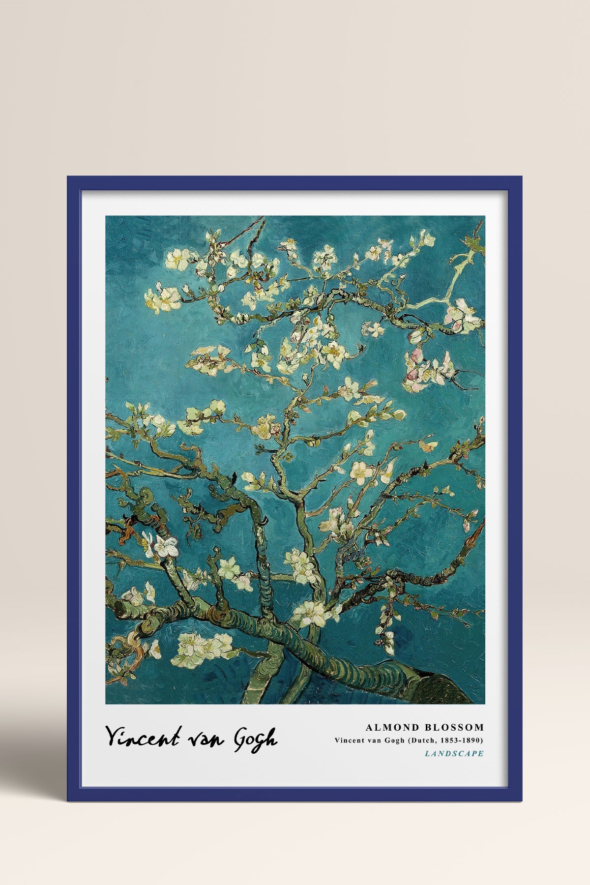 HOMEPACK Ahşap Çerçeveli Tablo Çerçeveli Poster Sanatsal Modern Duvar Dekoru VAN GOGH-02