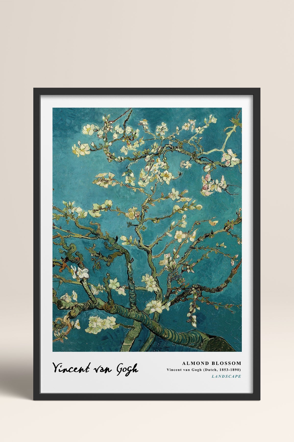 HOMEPACK Ahşap Çerçeveli Tablo Çerçeveli Poster Sanatsal Modern Duvar Dekoru VAN GOGH-02