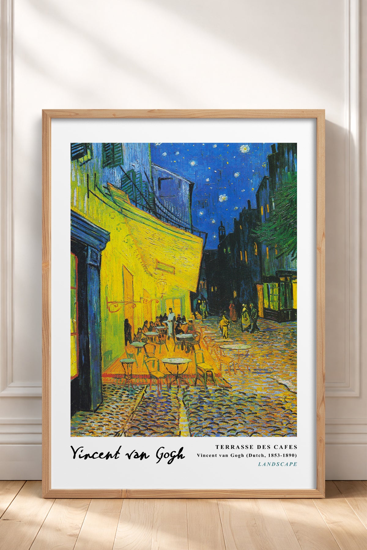 HOMEPACK Ahşap Çerçeveli Tablo Çerçeveli Poster Sanatsal Modern Duvar Dekoru VAN GOGH-03