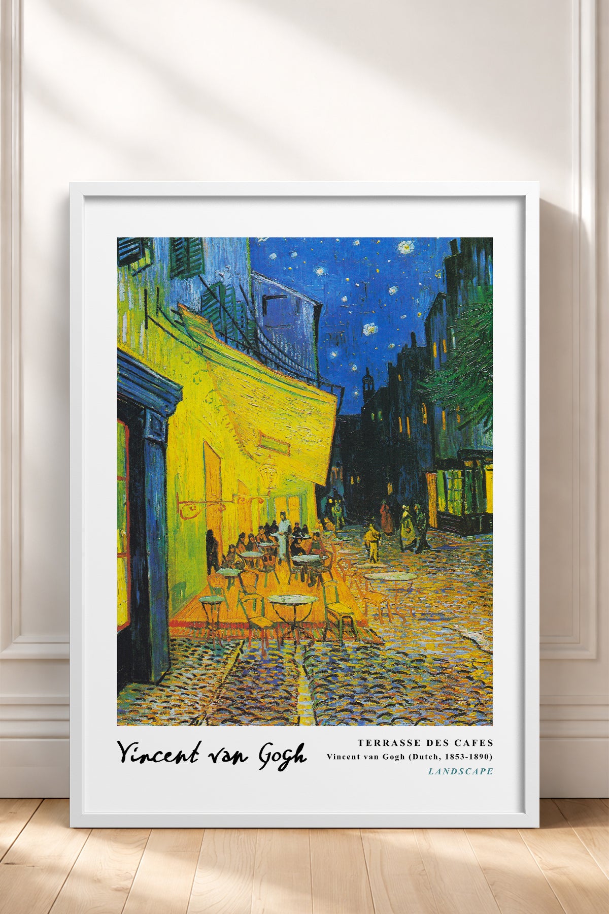 HOMEPACK Ahşap Çerçeveli Tablo Çerçeveli Poster Sanatsal Modern Duvar Dekoru VAN GOGH-03