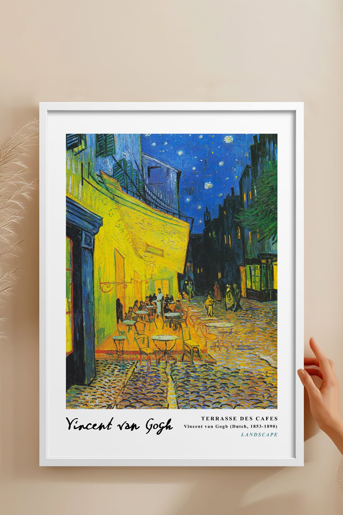 HOMEPACK Ahşap Çerçeveli Tablo Çerçeveli Poster Sanatsal Modern Duvar Dekoru VAN GOGH-03