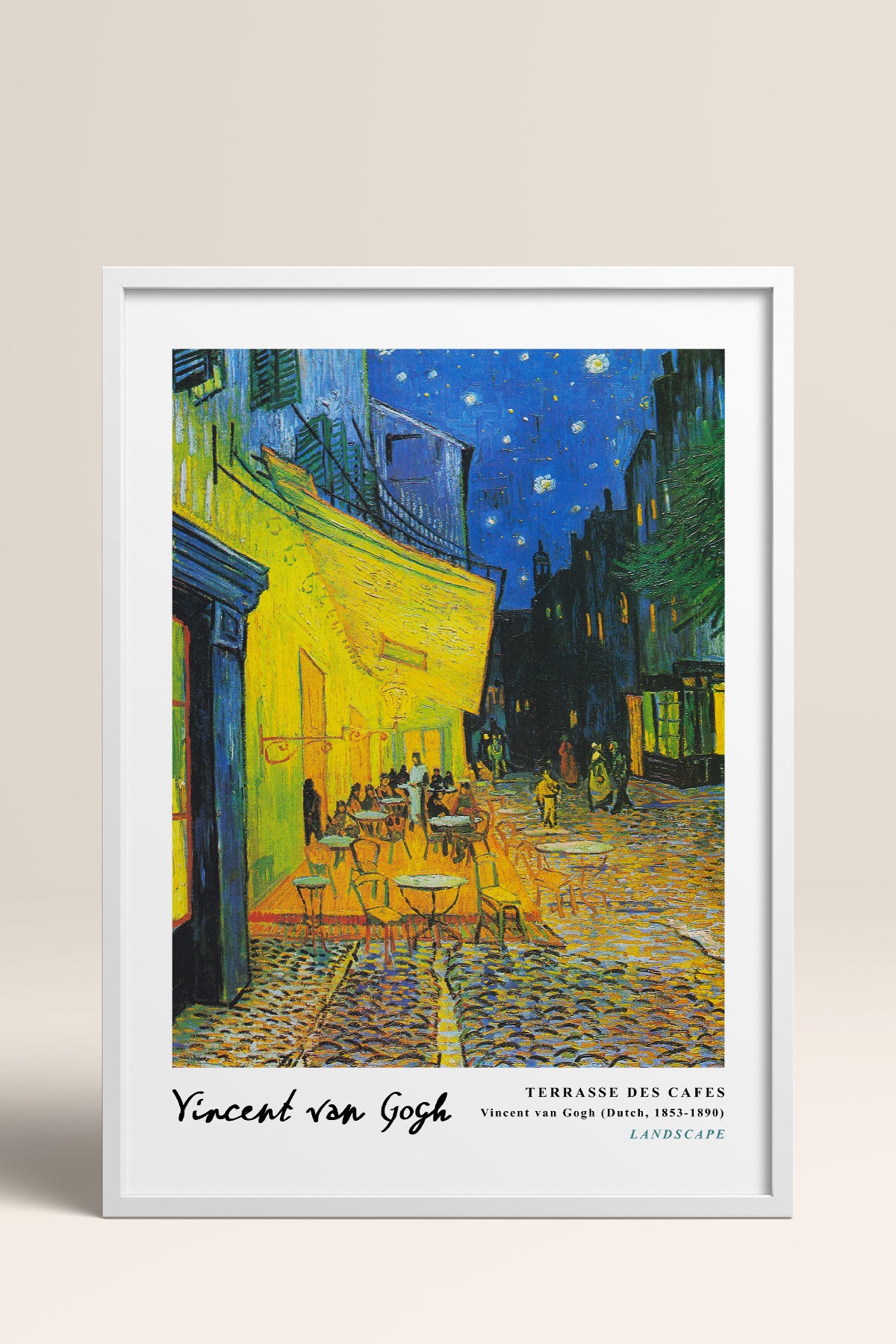 HOMEPACK Ahşap Çerçeveli Tablo Çerçeveli Poster Sanatsal Modern Duvar Dekoru VAN GOGH-03
