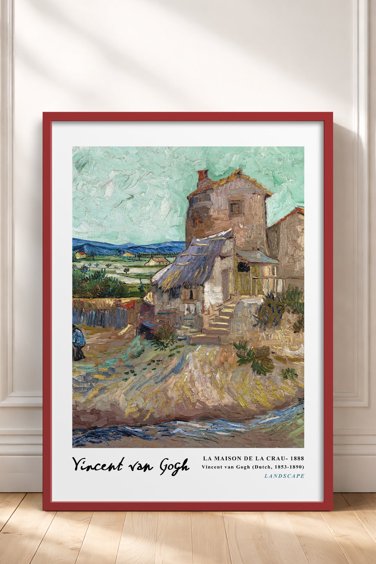 HOMEPACK Ahşap Çerçeveli Tablo Çerçeveli Poster Sanatsal Modern Duvar Dekoru VAN GOGH-04