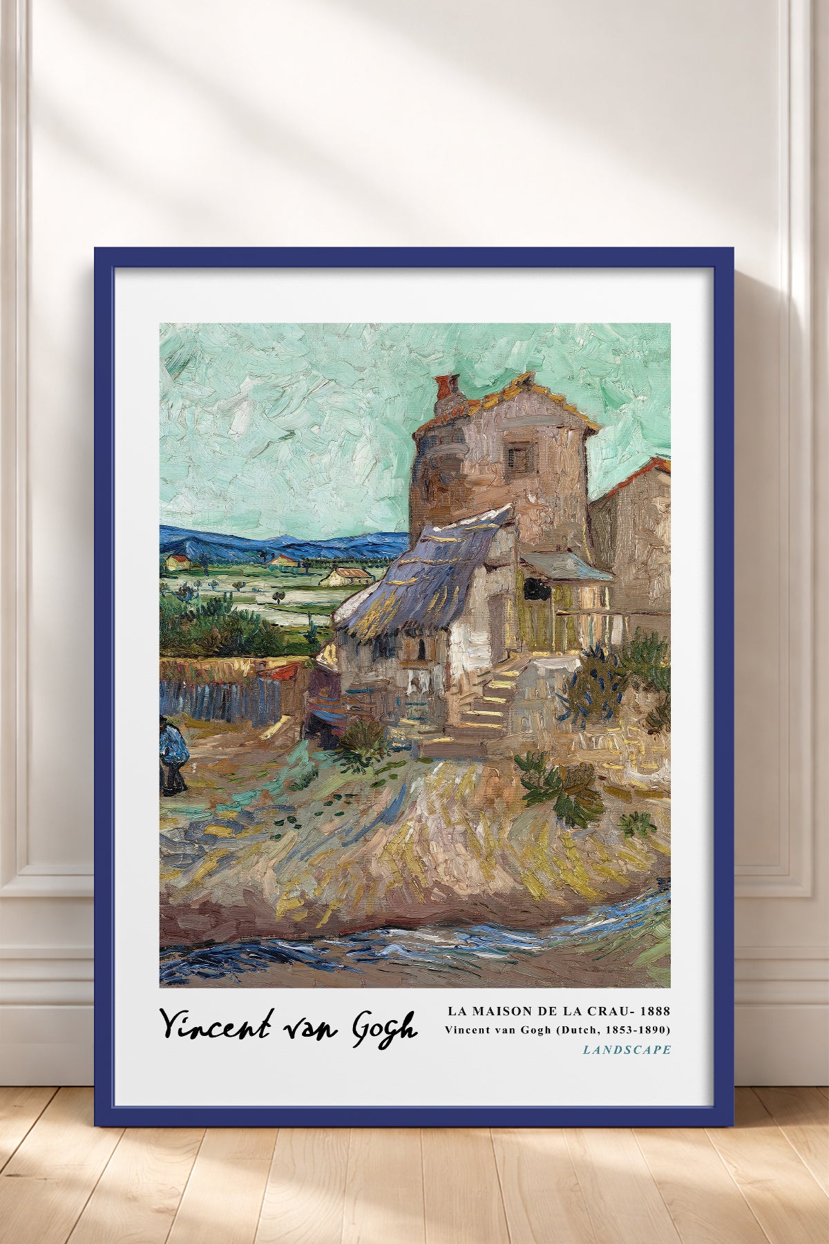 HOMEPACK Ahşap Çerçeveli Tablo Çerçeveli Poster Sanatsal Modern Duvar Dekoru VAN GOGH-04