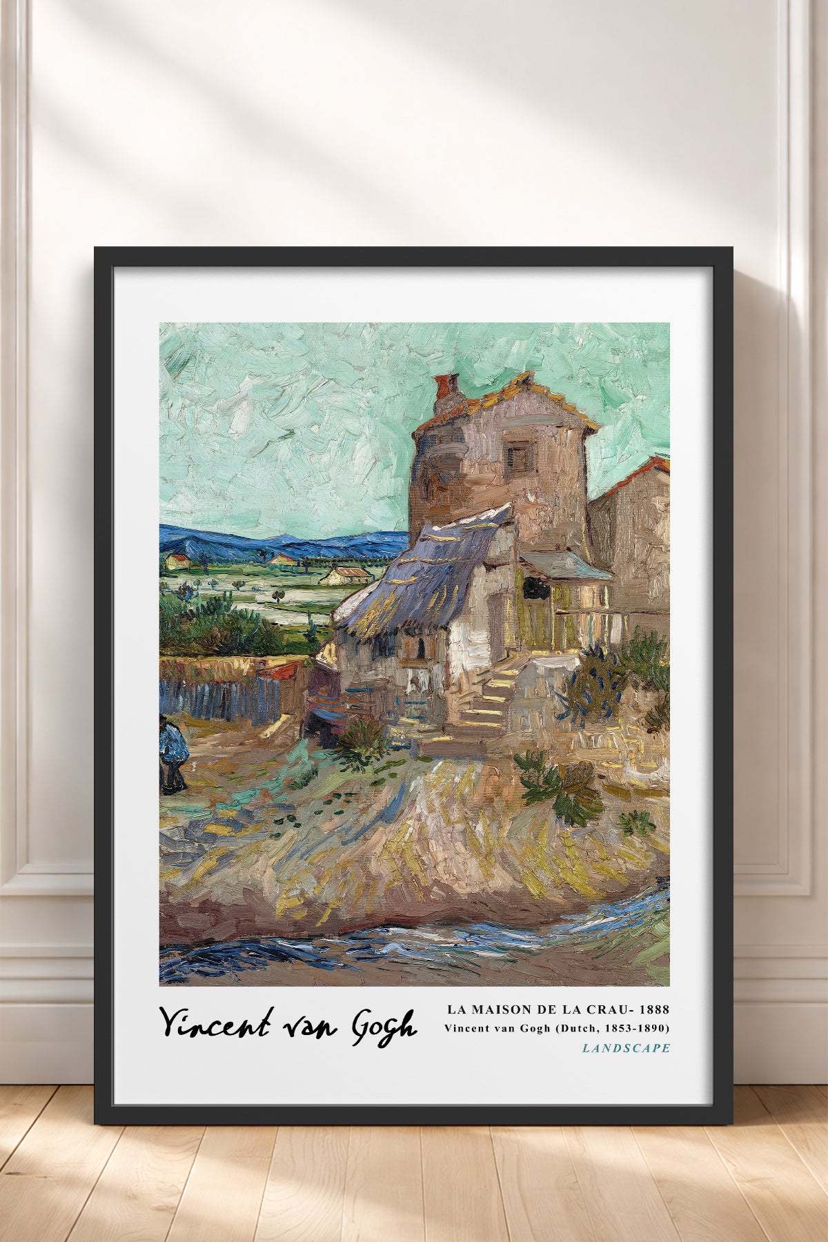 HOMEPACK Ahşap Çerçeveli Tablo Çerçeveli Poster Sanatsal Modern Duvar Dekoru VAN GOGH-04
