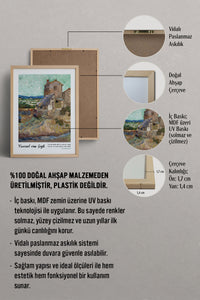 HOMEPACK Ahşap Çerçeveli Tablo Çerçeveli Poster Sanatsal Modern Duvar Dekoru VAN GOGH-04