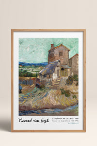 HOMEPACK Ahşap Çerçeveli Tablo Çerçeveli Poster Sanatsal Modern Duvar Dekoru VAN GOGH-04