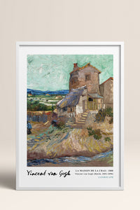 HOMEPACK Ahşap Çerçeveli Tablo Çerçeveli Poster Sanatsal Modern Duvar Dekoru VAN GOGH-04