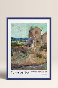 HOMEPACK Ahşap Çerçeveli Tablo Çerçeveli Poster Sanatsal Modern Duvar Dekoru VAN GOGH-04