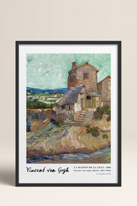 HOMEPACK Ahşap Çerçeveli Tablo Çerçeveli Poster Sanatsal Modern Duvar Dekoru VAN GOGH-04