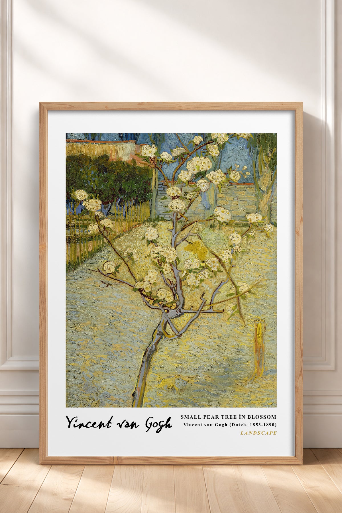 HOMEPACK Ahşap Çerçeveli Tablo Çerçeveli Poster Sanatsal Modern Duvar Dekoru VAN GOGH-05