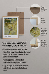 HOMEPACK Ahşap Çerçeveli Tablo Çerçeveli Poster Sanatsal Modern Duvar Dekoru VAN GOGH-05