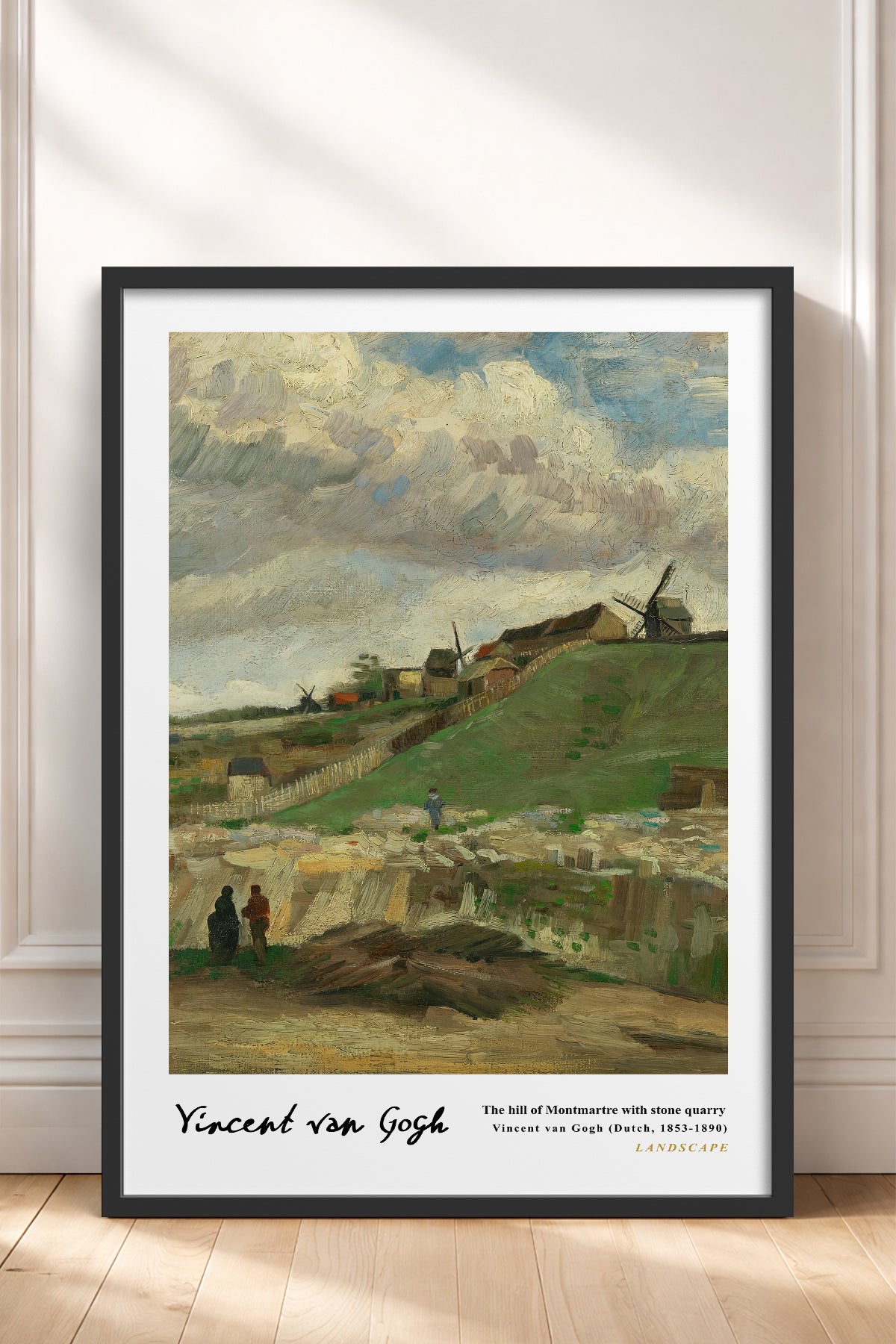HOMEPACK Ahşap Çerçeveli Tablo Çerçeveli Poster Sanatsal Modern Duvar Dekoru VAN GOGH-06