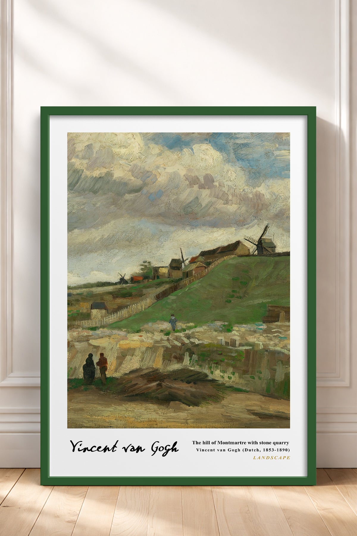 HOMEPACK Ahşap Çerçeveli Tablo Çerçeveli Poster Sanatsal Modern Duvar Dekoru VAN GOGH-06