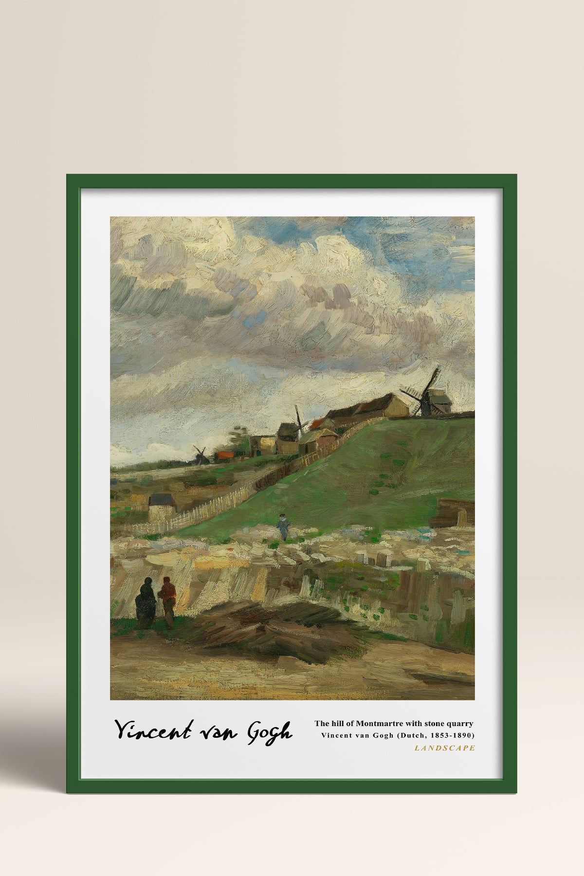 HOMEPACK Ahşap Çerçeveli Tablo Çerçeveli Poster Sanatsal Modern Duvar Dekoru VAN GOGH-06