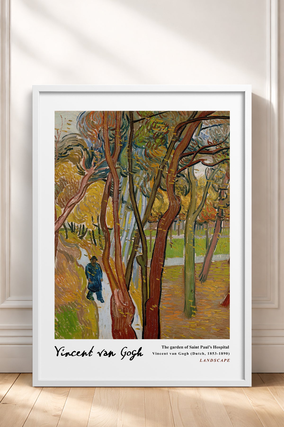 HOMEPACK Ahşap Çerçeveli Tablo Çerçeveli Poster Sanatsal Modern Duvar Dekoru VAN GOGH-07