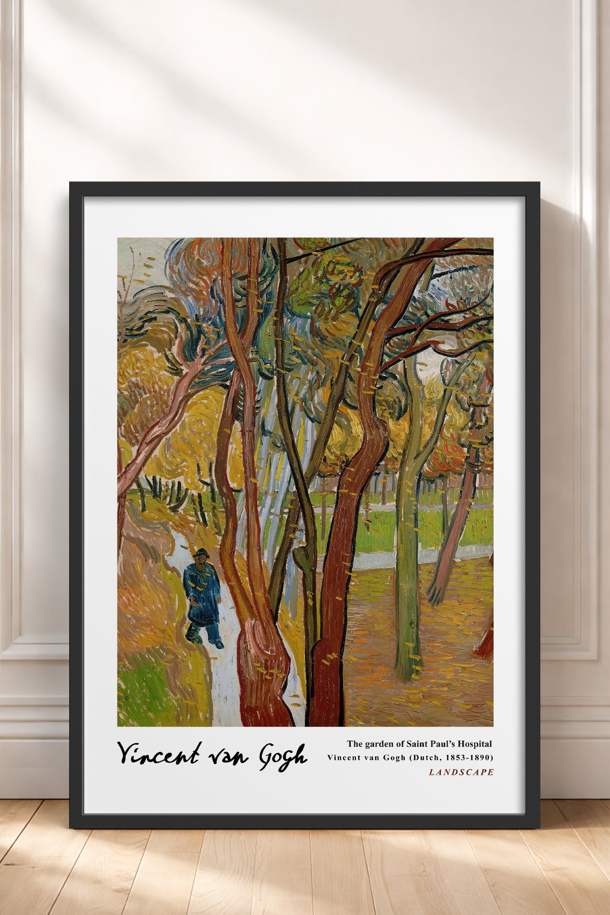 HOMEPACK Ahşap Çerçeveli Tablo Çerçeveli Poster Sanatsal Modern Duvar Dekoru VAN GOGH-07