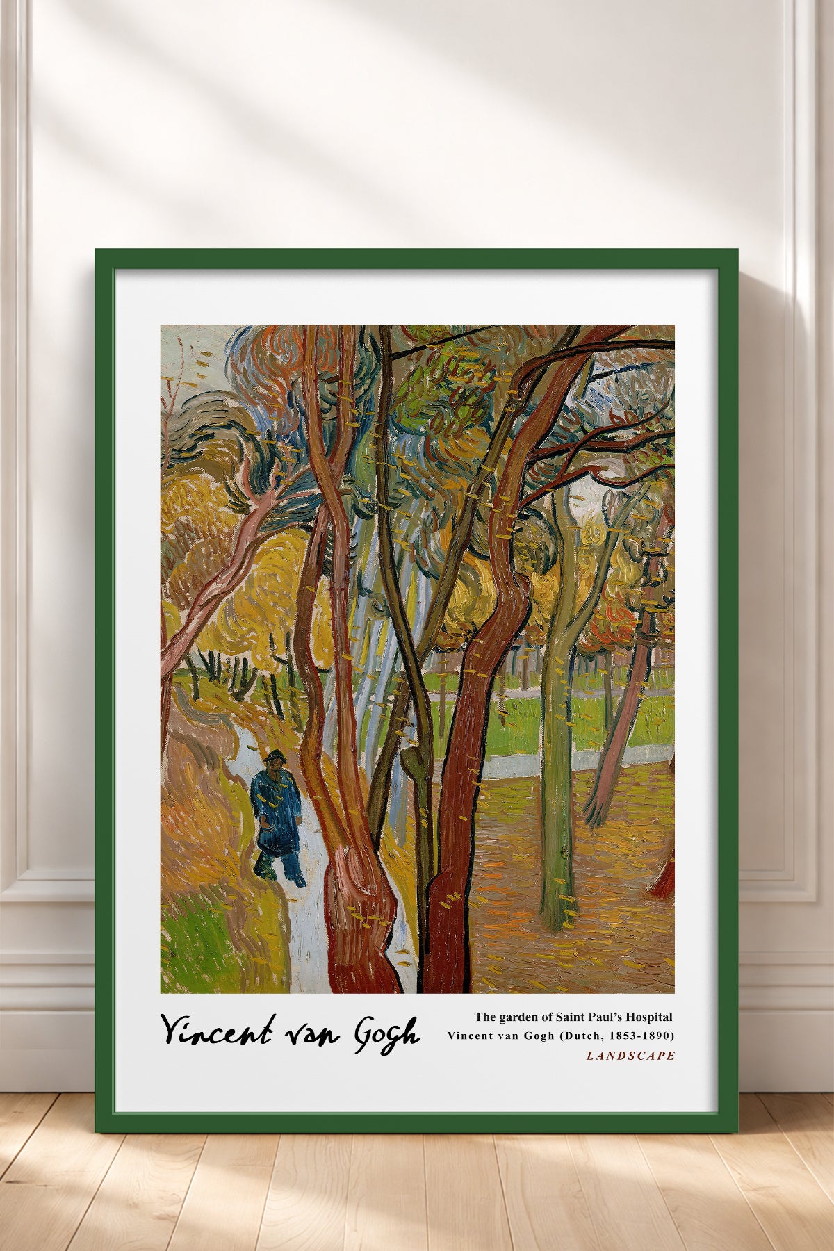 HOMEPACK Ahşap Çerçeveli Tablo Çerçeveli Poster Sanatsal Modern Duvar Dekoru VAN GOGH-07