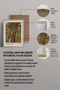 HOMEPACK Ahşap Çerçeveli Tablo Çerçeveli Poster Sanatsal Modern Duvar Dekoru VAN GOGH-07