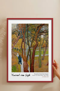 HOMEPACK Ahşap Çerçeveli Tablo Çerçeveli Poster Sanatsal Modern Duvar Dekoru VAN GOGH-07