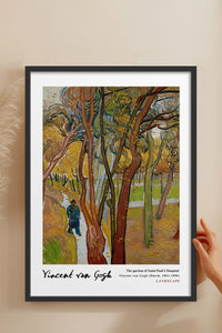 HOMEPACK Ahşap Çerçeveli Tablo Çerçeveli Poster Sanatsal Modern Duvar Dekoru VAN GOGH-07