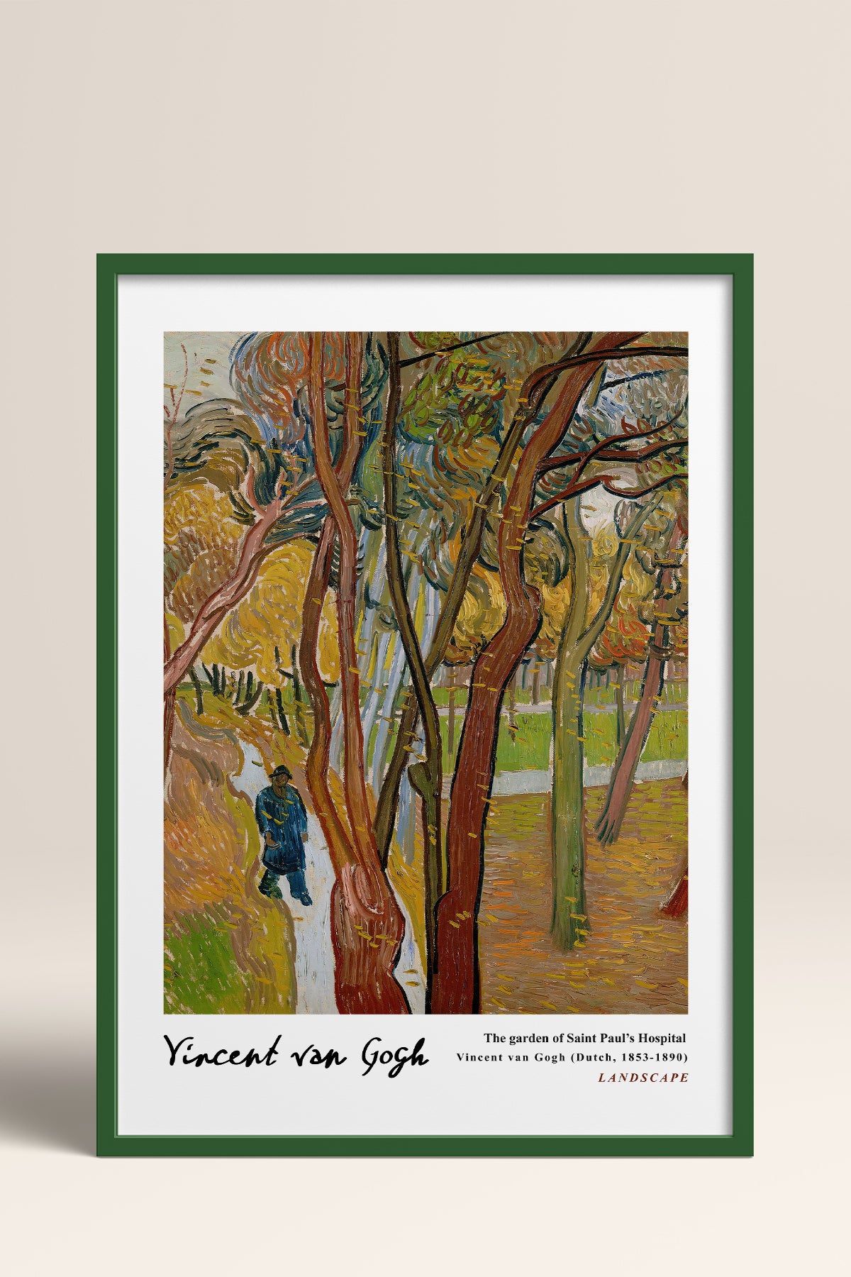 HOMEPACK Ahşap Çerçeveli Tablo Çerçeveli Poster Sanatsal Modern Duvar Dekoru VAN GOGH-07