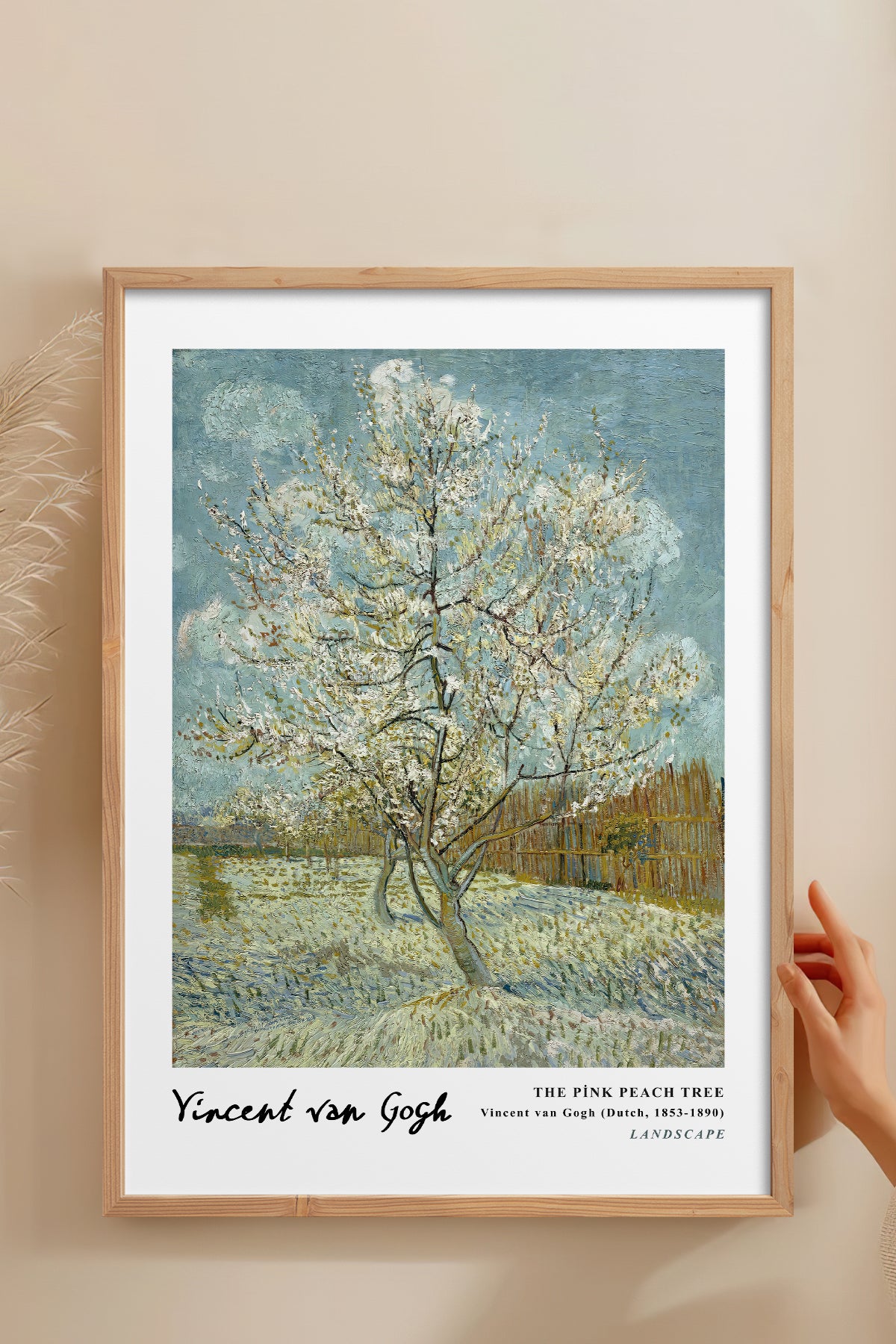 HOMEPACK Ahşap Çerçeveli Tablo Çerçeveli Poster Sanatsal Modern Duvar Dekoru VAN GOGH-08