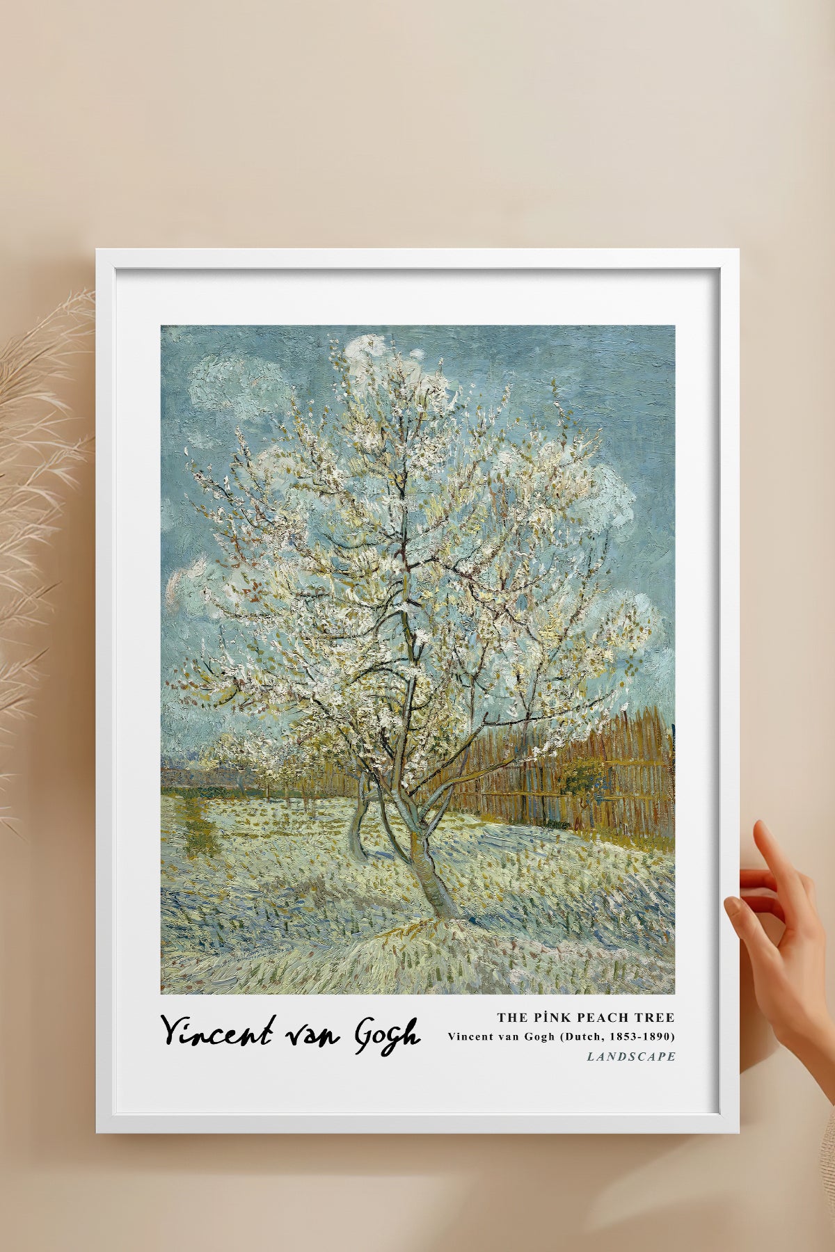 HOMEPACK Ahşap Çerçeveli Tablo Çerçeveli Poster Sanatsal Modern Duvar Dekoru VAN GOGH-08