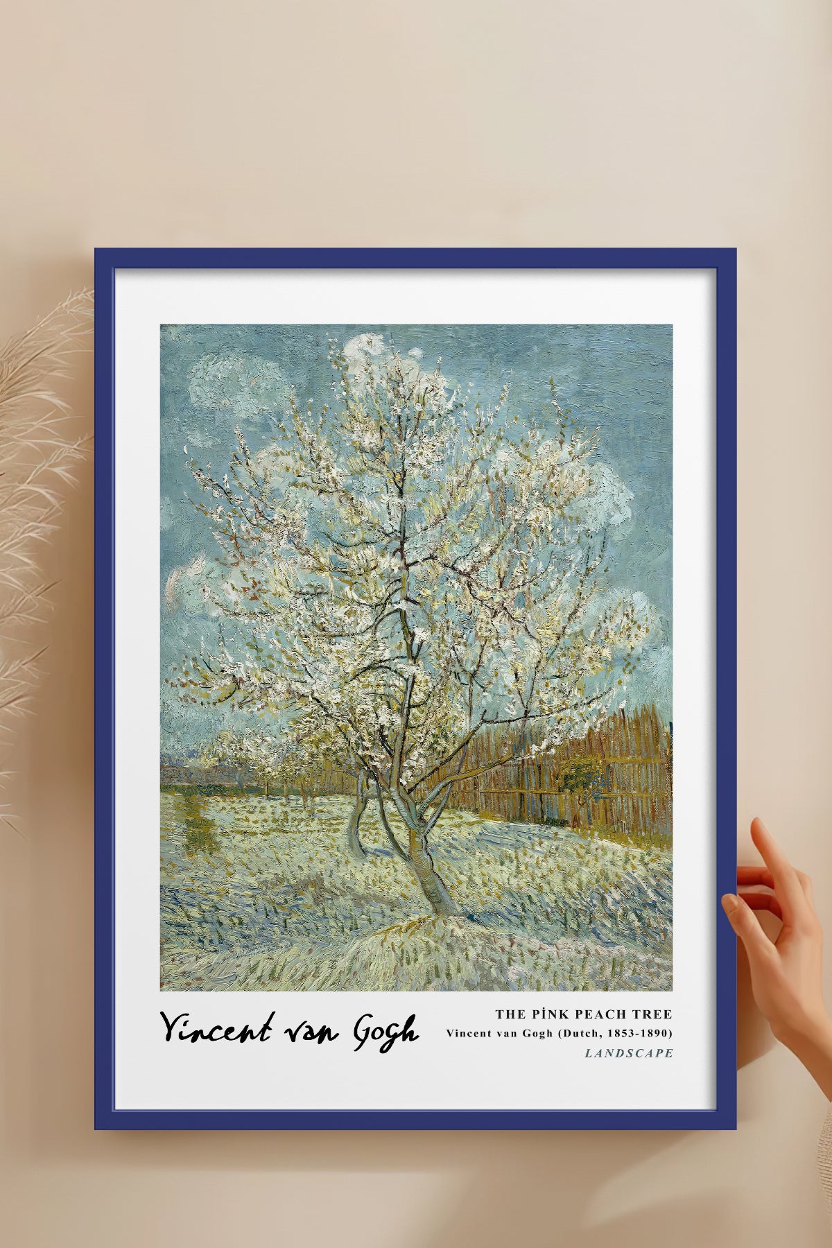 HOMEPACK Ahşap Çerçeveli Tablo Çerçeveli Poster Sanatsal Modern Duvar Dekoru VAN GOGH-08