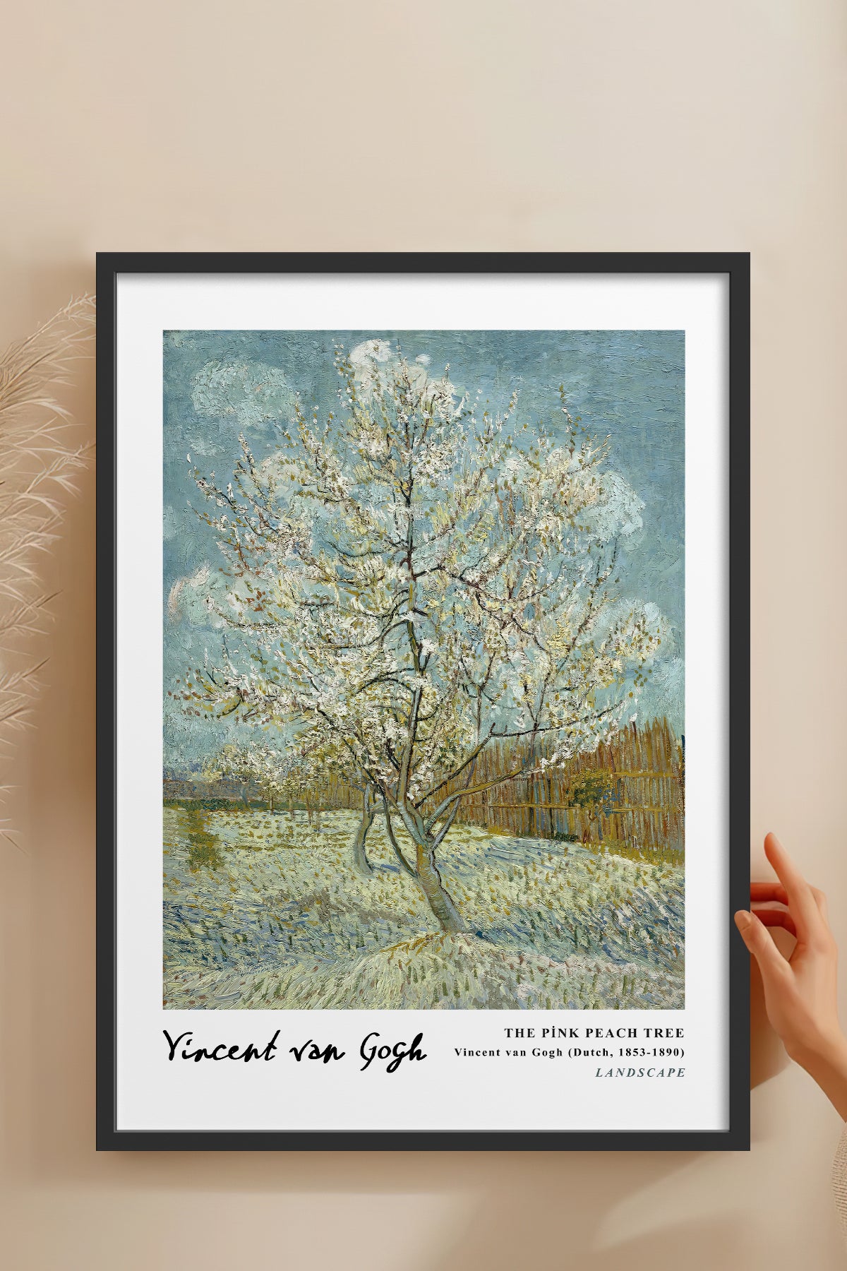 HOMEPACK Ahşap Çerçeveli Tablo Çerçeveli Poster Sanatsal Modern Duvar Dekoru VAN GOGH-08